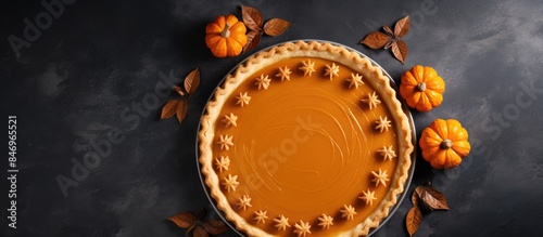 Pumpkin pie tart prepared f...