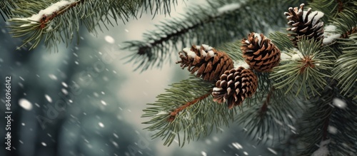 A majestic spruce tree cove...