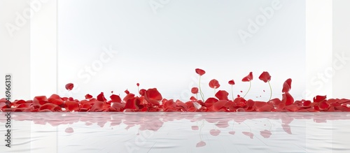 Bunch of vibrant red flower...