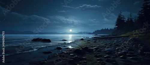 Beach illuminated by super ...