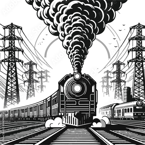 train on the railway