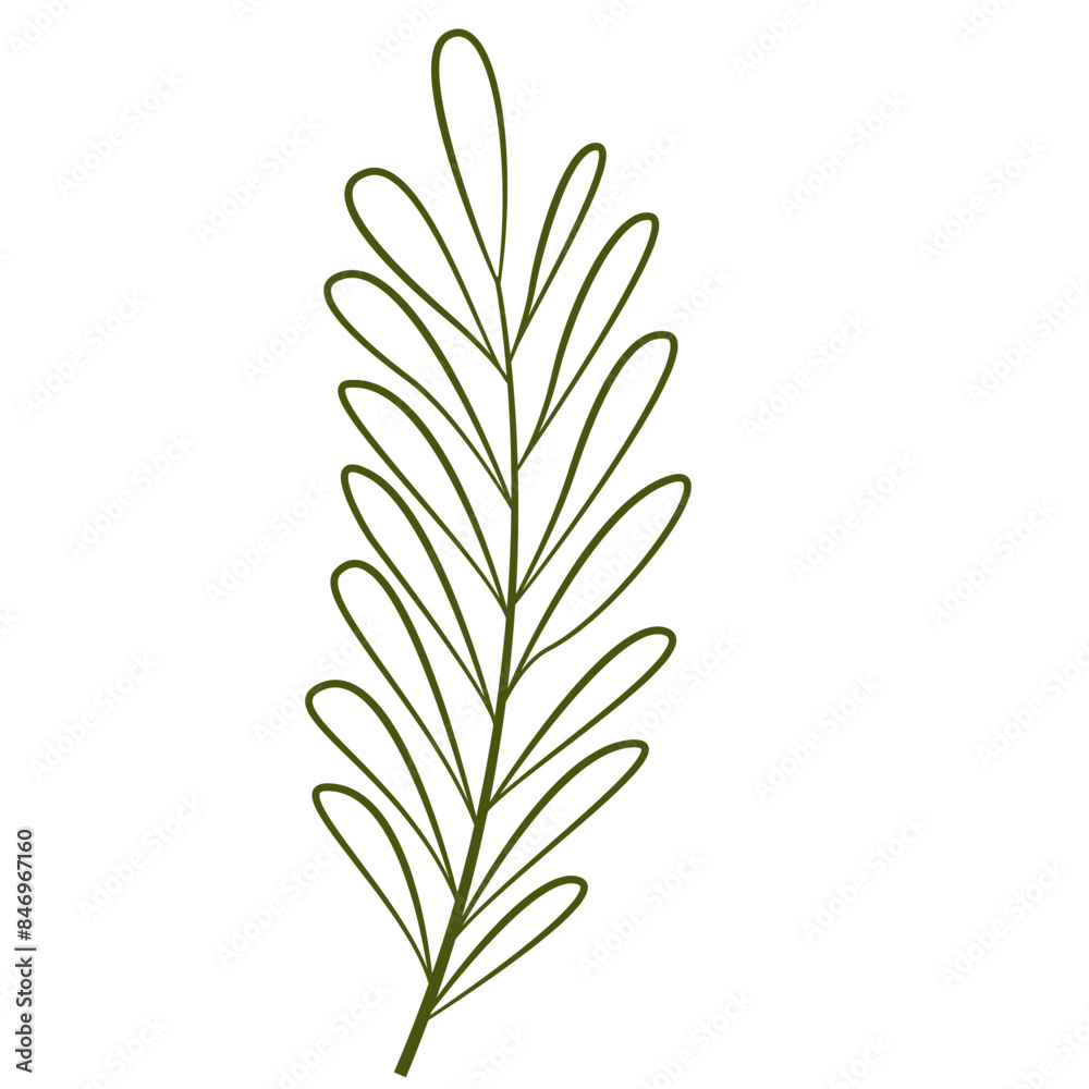Hand Drawn Leaf and Flower, Foliage and Floral Clipart Design Hand Drawn Leaf and Flower, Foliage and Floral Clipart Design