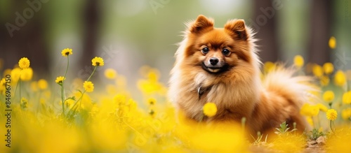 A Miniature German Spitz do...