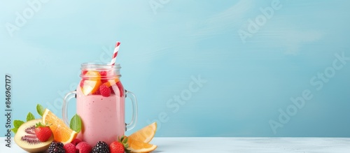 Glass filled with freshly b...