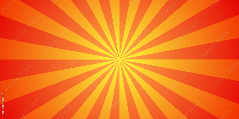 Abstract orange sun rays and sunburst backdrop background. seamless retro vintage burst sunrise vector wallpaper design. Abstract orange sun rays and sunburst backdrop background. seamless retro vintage burst sunrise vector wallpaper design.