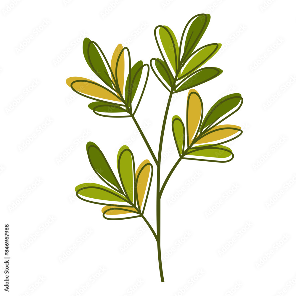 Foliage Single Green Leaf Plant, Vector Design Element Tropical Leaves Foliage Single Green Leaf Plant, Vector Design Element Tropical Leaves