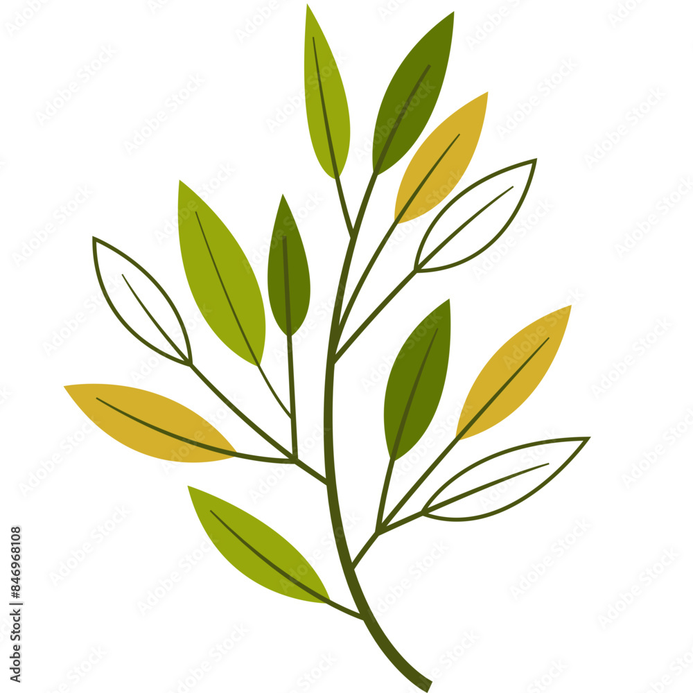 Foliage Single Green Leaf Plant, Vector Design Element Tropical Leaves Foliage Single Green Leaf Plant, Vector Design Element Tropical Leaves