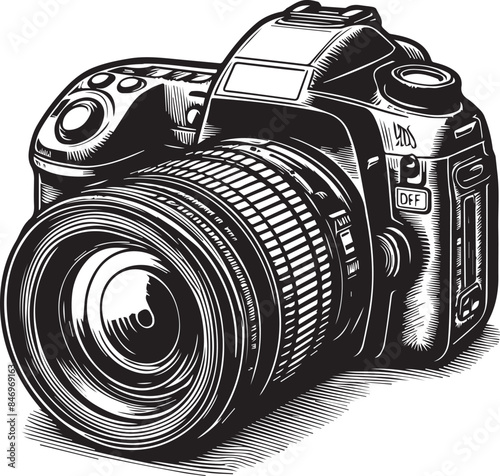 digital slr camera with lens
