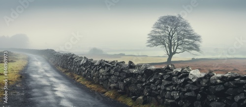 Rural country road runs par...