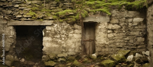 Entrance to an old stone bu...