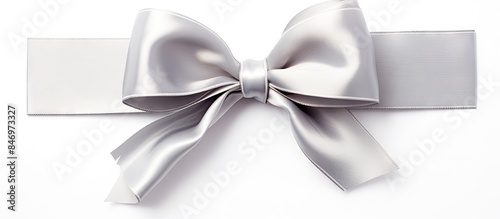Silvery gift wrapping bow s...