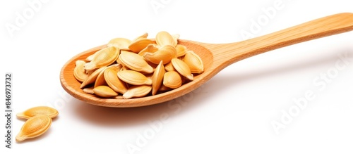 Wooden spoon filled with a ...