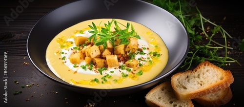 Close-up of a bowl of soup ...
