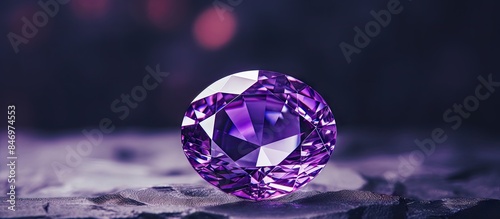 A vivid purple diamond rest...