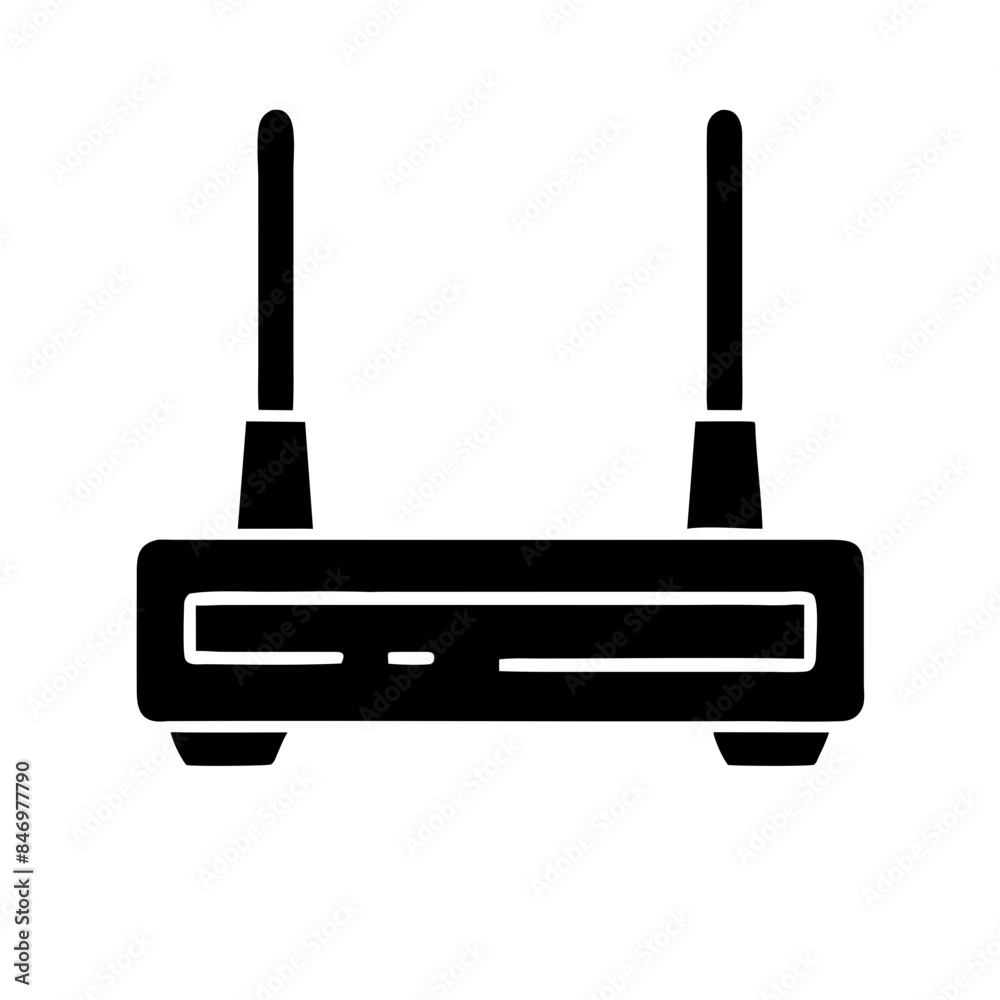 router internet network as a simple single icon logo vector illustration, fill colored silhouette router internet network as a simple single icon logo vector illustration, fill colored silhouette