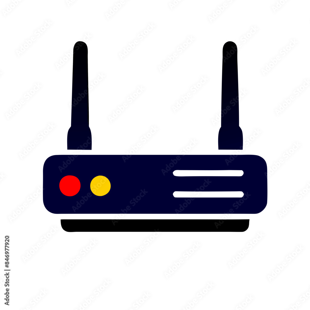 router internet network as a simple single icon logo vector illustration, fill colored silhouette router internet network as a simple single icon logo vector illustration, fill colored silhouette