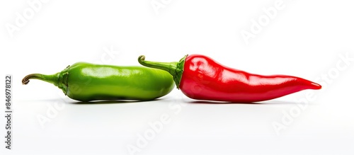 Red and green hot chili pep...
