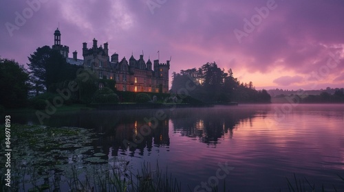 Dromoland Castle at dusk in west Ireland. © usman