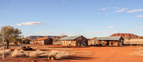 Wooden structures dot an ar...