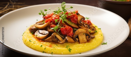 Polenta dish featuring mush...