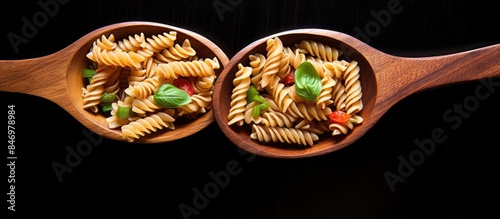 Two wooden spoons filled wi...