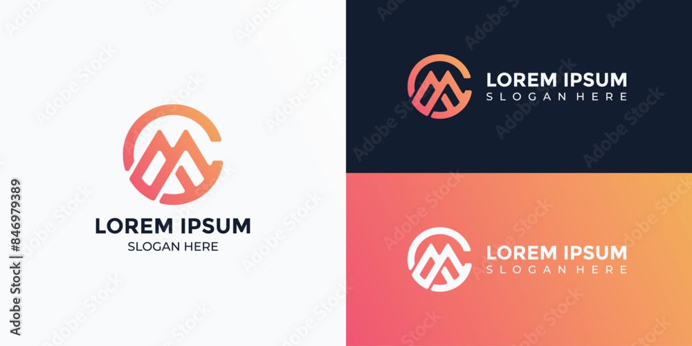 CM Monogram Letter logo icon design CM Monogram Letter logo icon design