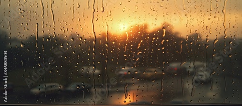 View of a sunset through a ...