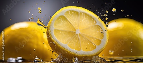 Macro shot of crushed lemon...