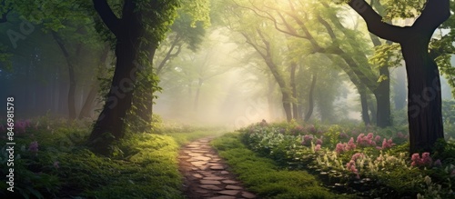 The winding trail meanders ...