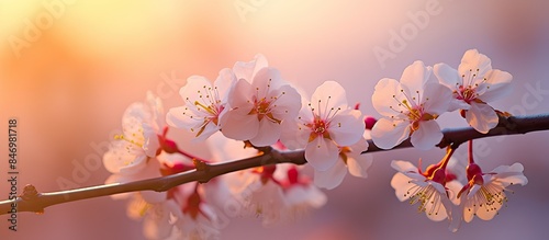 Delicate white flowers on a...