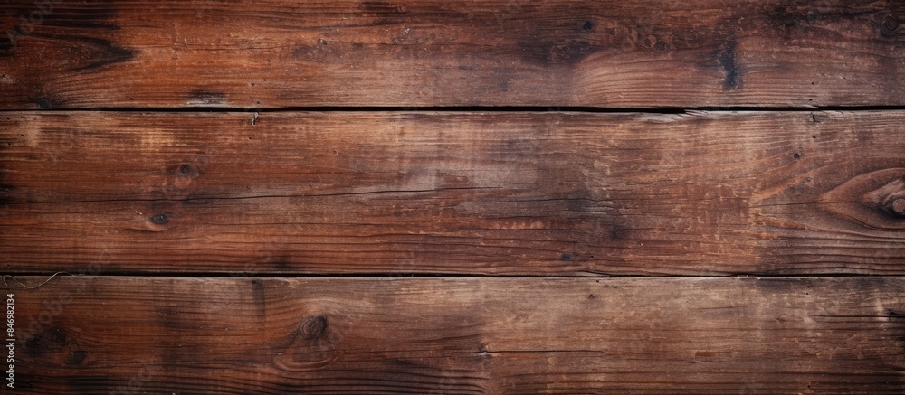 Weathered wood surface with a rustic brown stain, showing an aged and uneven texture pattern in the background. with copy space image. Place for adding text or design Weathered wood surface with a rustic brown stain, showing an aged and uneven texture pattern in the background. with copy space image. Place for adding text or design