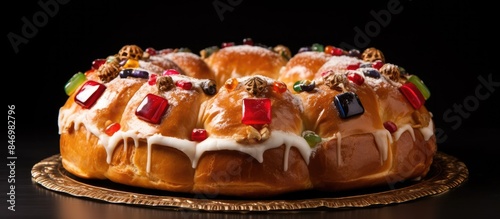 A traditional Roscon de Rey...