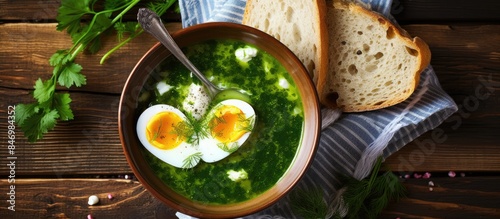 Close-up of a bowl of soup ...