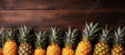 Pineapples neatly arranged ...