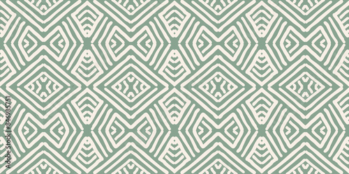 Hand drawn Batik seamless pattern. Geometric doodle abstract illustration, Ethnic wallpaper. Tribal vector texture. Aztec style. Folk embroidery. Indian art, Scandinavian, African rug and tile.