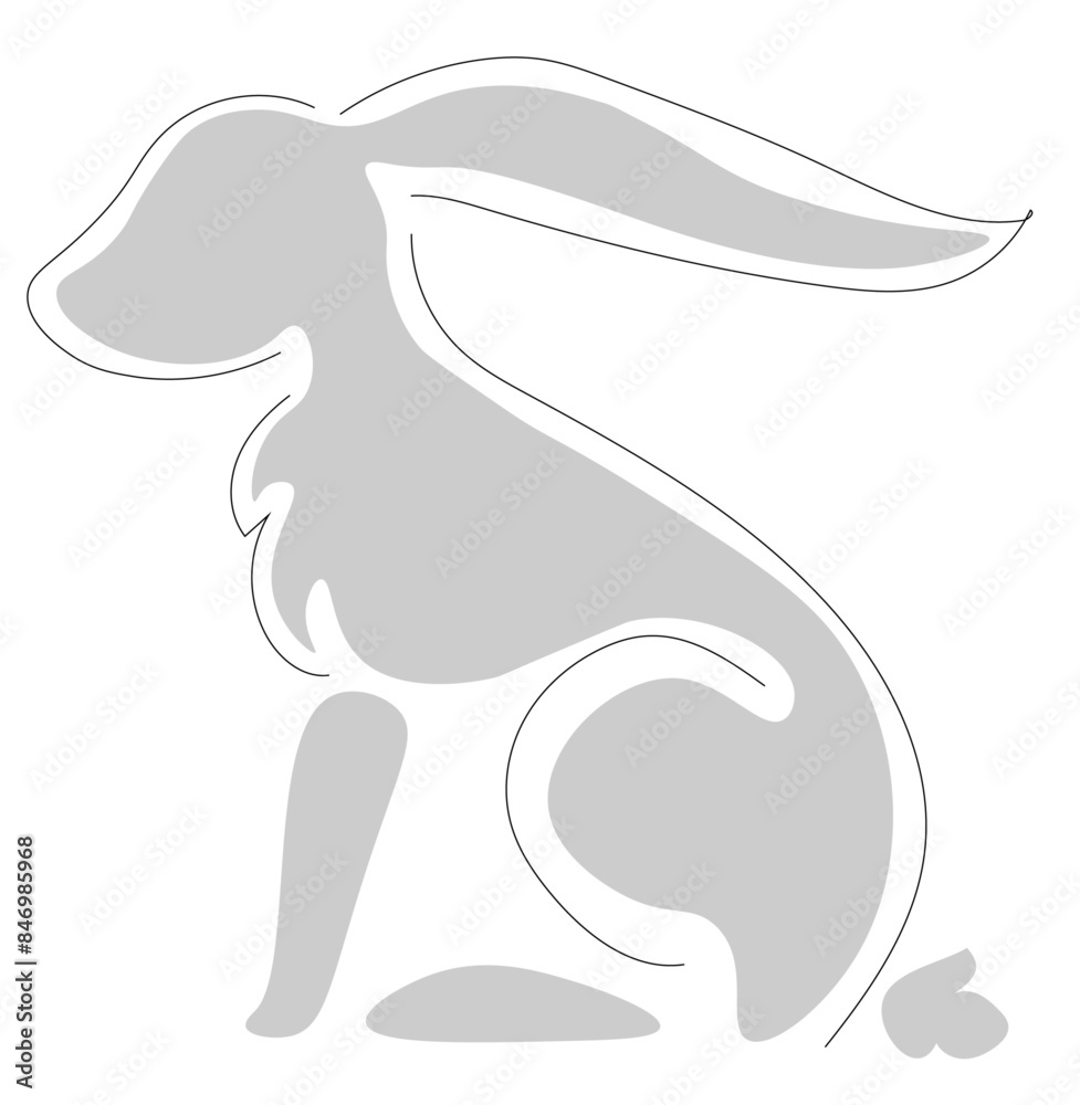 Minimalistic drawing of a rabbit Minimalistic drawing of a rabbit