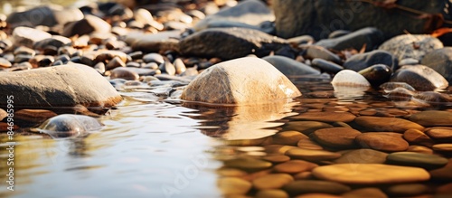 Water gently trickles throu...