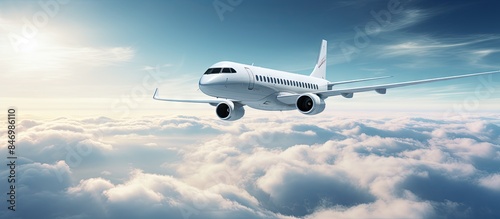 Private jet flying elegantl...
