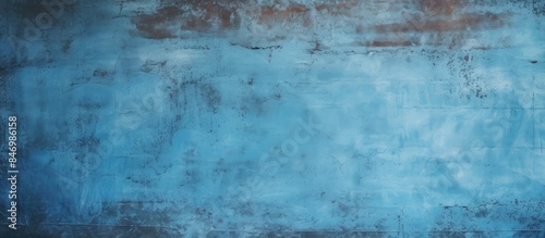 Old textured blue cement wa...