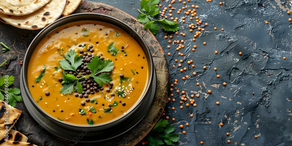 Dal Makhani A Popular Indian Dish Featuring Black Lentils. Concept