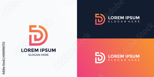 Monogram Letter D Logo Icon Design