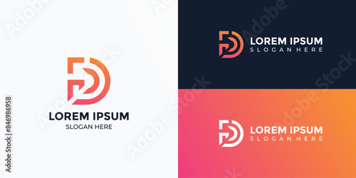 Monogram Letter D Logo Icon Design