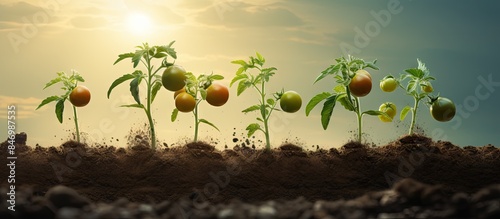 Tomato seedlings being plan...