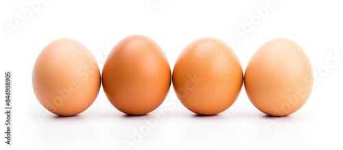 Three eggs arranged in a st...
