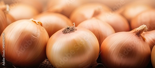 Group of onions gathered to...