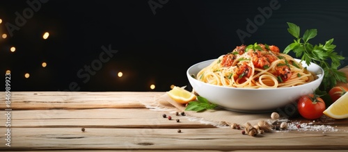 Close-up of a bowl of pasta...