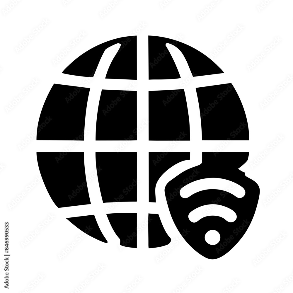 internet online web network as a simple single colored silhouette icon logo vector illustration internet online web network as a simple single colored silhouette icon logo vector illustration