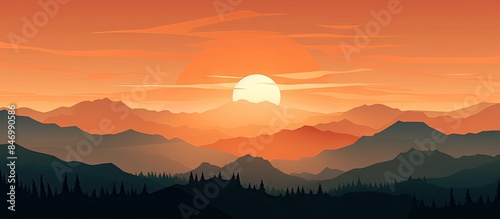 The sun setting behind the ...