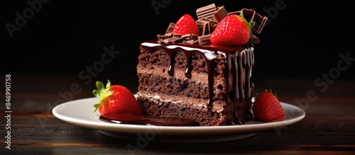 Delicious slice of chocolat...