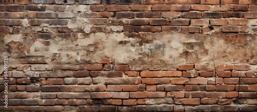 Vintage bricks and aged cem...